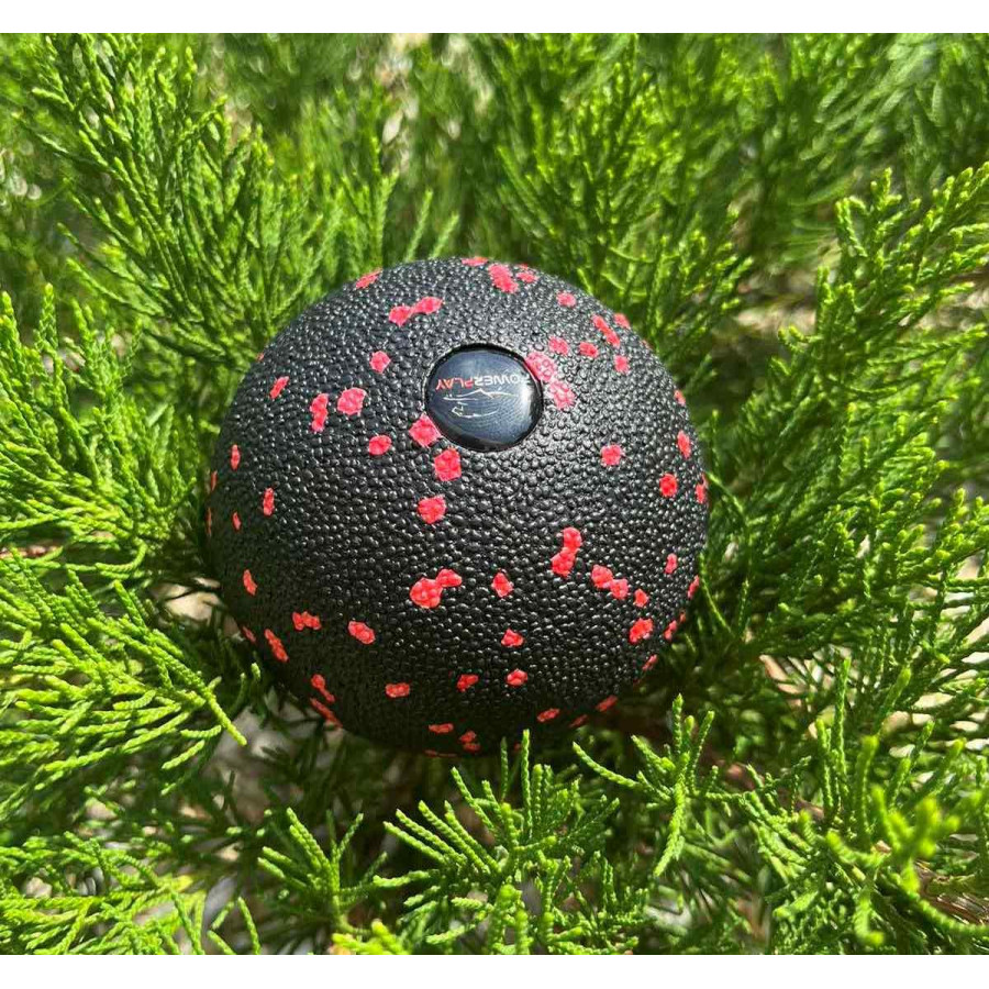 Массажный мяч PowerPlay PP-4350 Epp Massage Ball (d8) Черный/Красный