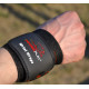 Бинты кистевые (для запястий) PowerPlay 3081 Gym WristT Wraps, Длина 45 см, Хлопок, PU, Спандекс, Черно-красный