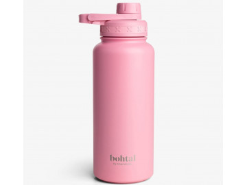 Бутылка для воды из металла с двойной вакуумной изоляцией Bohtal Insulated Sports Bottle 960 мл / 32 унции Розовый