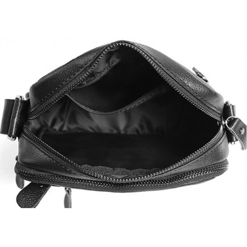 Чоловіча сумка з натуральної шкіри Tiding Bag чорна