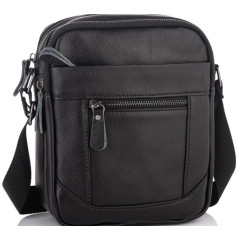Чоловіча сумка з натуральної шкіри Tiding Bag чорна
