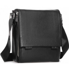 Мужская сумка из натуральной кожи Tiding Bag черная