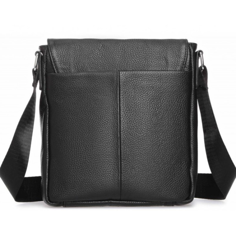 Чоловіча сумка з натуральної шкіри Tiding Bag чорна