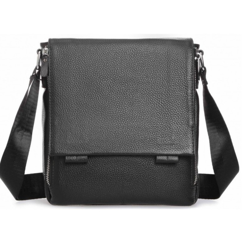 Чоловіча сумка з натуральної шкіри Tiding Bag чорна