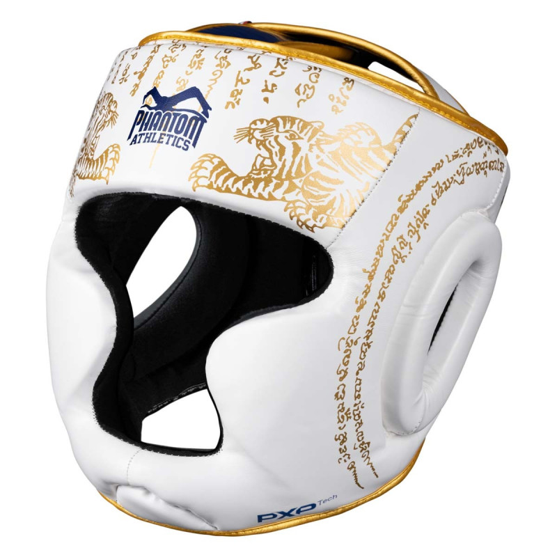 Боксерський шолом Phantom Muay Thai Full Face White Gold