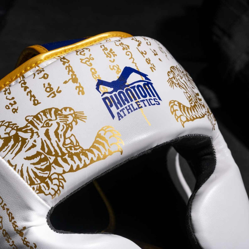 Боксерський шолом Phantom Muay Thai Full Face White Gold