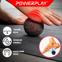 Массажный мяч PowerPlay PP-4350 Epp Massage Ball (d8) Черный/Красный Массажный мяч PowerPlay PP-4350 Epp Massage Ball (d8) Черный/Красный