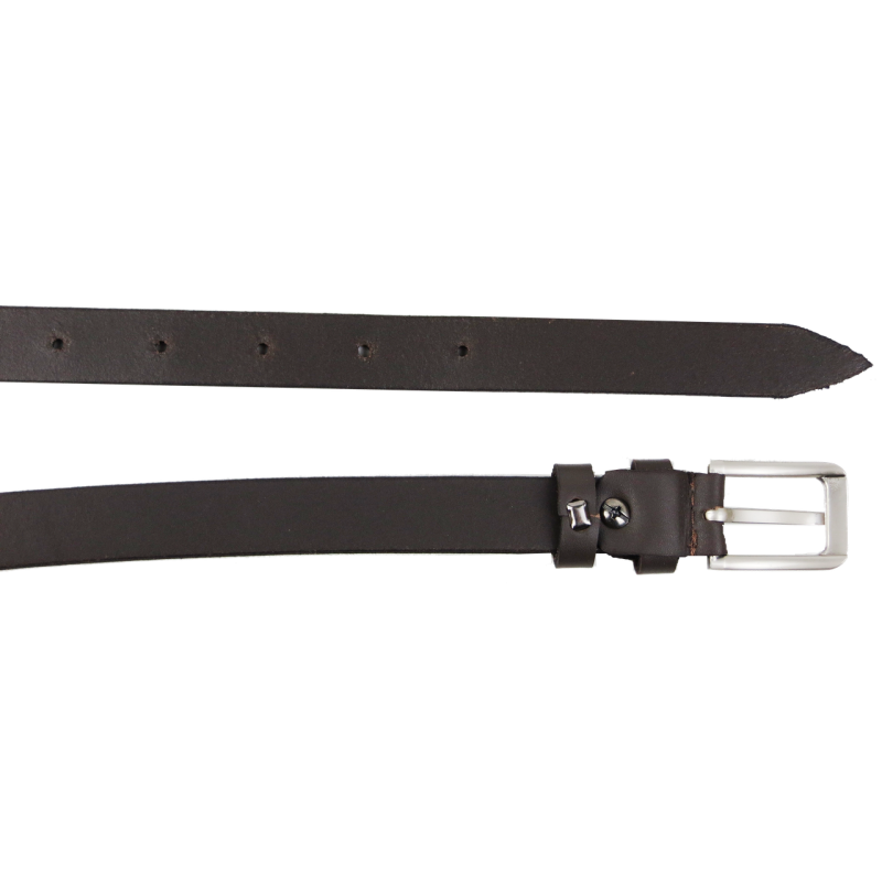 Женский кожаный ремень Skipper 1632-20 темно-коричневый 2 см