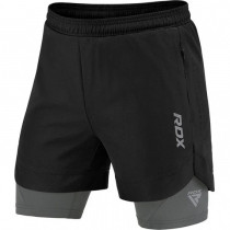 Компресійні шорти для RDX MMA T16 2-в-1 BLACK/GREY-M Компресійні шорти для RDX MMA T16 2-в-1 BLACK/GREY-M