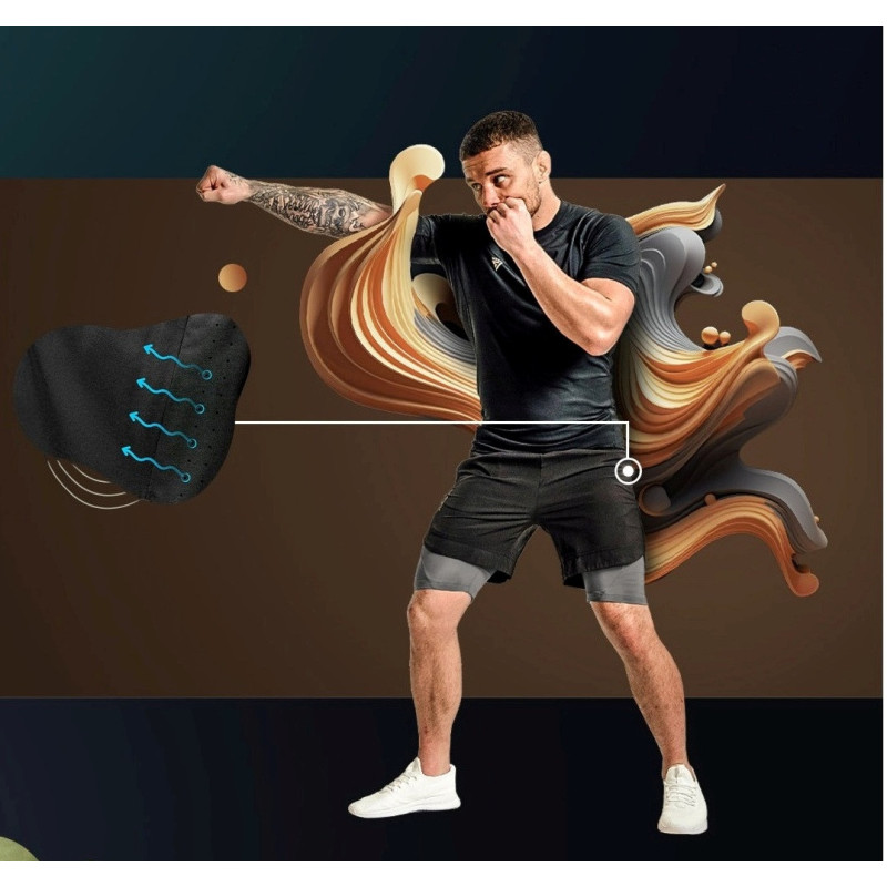 Компресійні шорти для RDX MMA T16 2-в-1 BLACK/GREY-XL