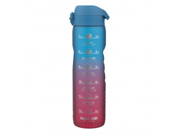 Пляшка для води ION8 1000 мл. BPA Free, Times To Drink, (ЕКО пляшка) BPA Free, Blue & Pink