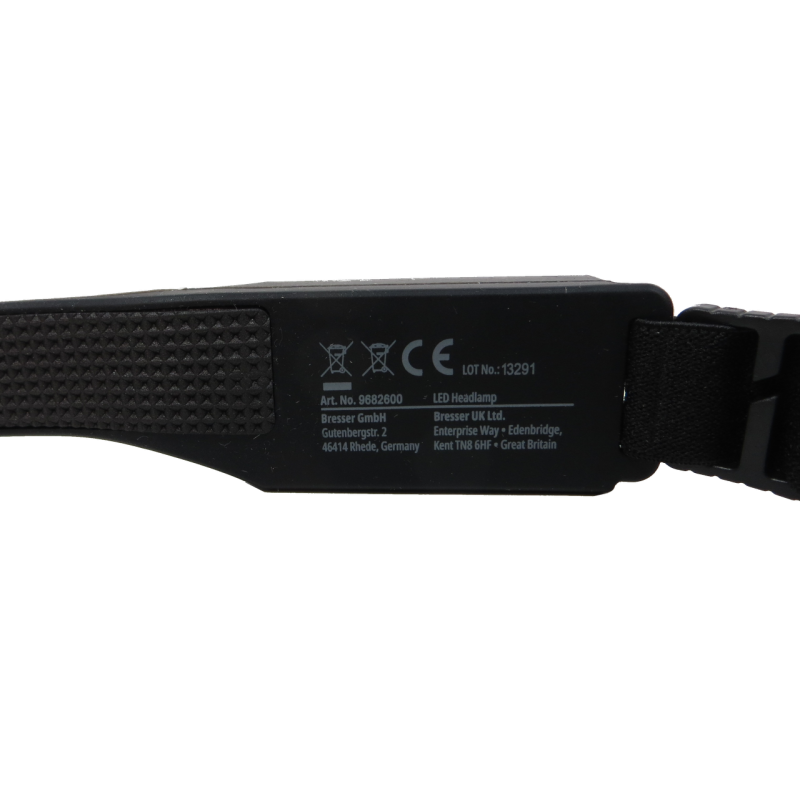 Аккумуляторный налобный фонарь LED полоса 120 Lm + фонарик 90 Lm Bresser