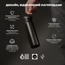 Пляшка для води металева вакуумна ION8 500 мл. Vacuum Insulated, Black Пляшка для води металева вакуумна ION8 500 мл. Vacuum Insulated, Black