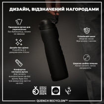 Пляшка для води ION8 1000 мл. (ЕКО пляшка) BPA Free, Black Пляшка для води ION8 1000 мл. (ЕКО пляшка) BPA Free, Black