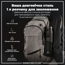 Пляшка для води ION8 1000 мл. (ЕКО пляшка) BPA Free, Black Пляшка для води ION8 1000 мл. (ЕКО пляшка) BPA Free, Black