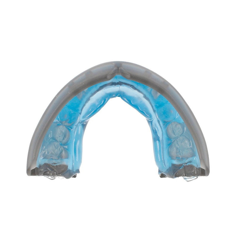 Капа Shock Doctor Ultra Braces под брекеты, Взрослая (возраст 12+), Посадка: кипячение+прикус, Медицинский силикон, Серый