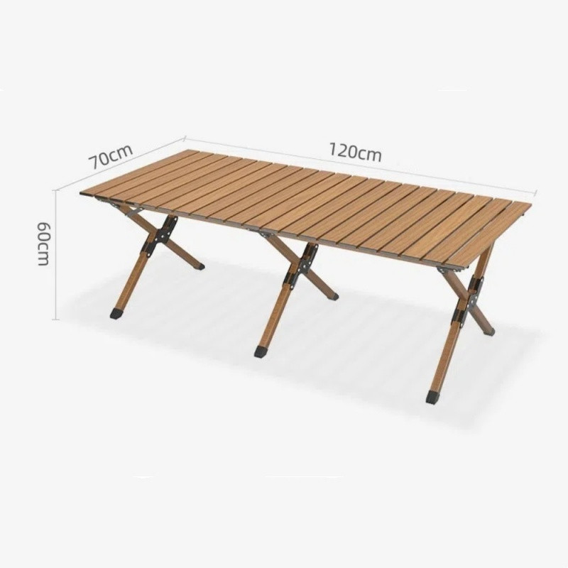 Cтіл розкладний для кемпінгу + чохол 117х60 WCG Woody L, Розмір стільниці: 117×60 см, Вага 7 кг, Алюмінієвий сплав