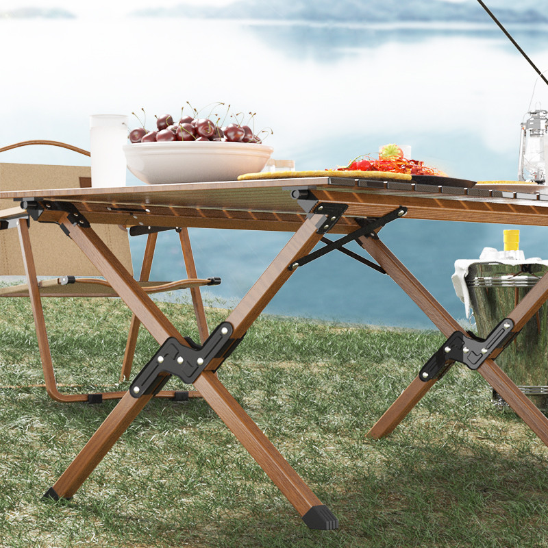 Cтіл розкладний для кемпінгу + чохол 117х60 WCG Woody L, Розмір стільниці: 117×60 см, Вага 7 кг, Алюмінієвий сплав