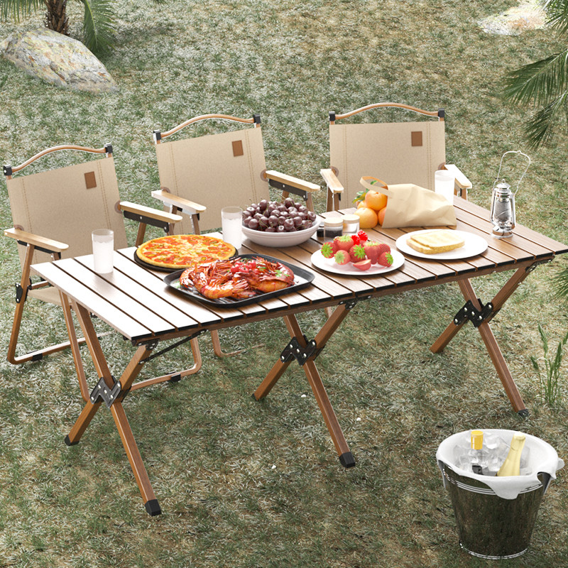 Cтіл розкладний для кемпінгу + чохол 117х60 WCG Woody L, Розмір стільниці: 117×60 см, Вага 7 кг, Алюмінієвий сплав