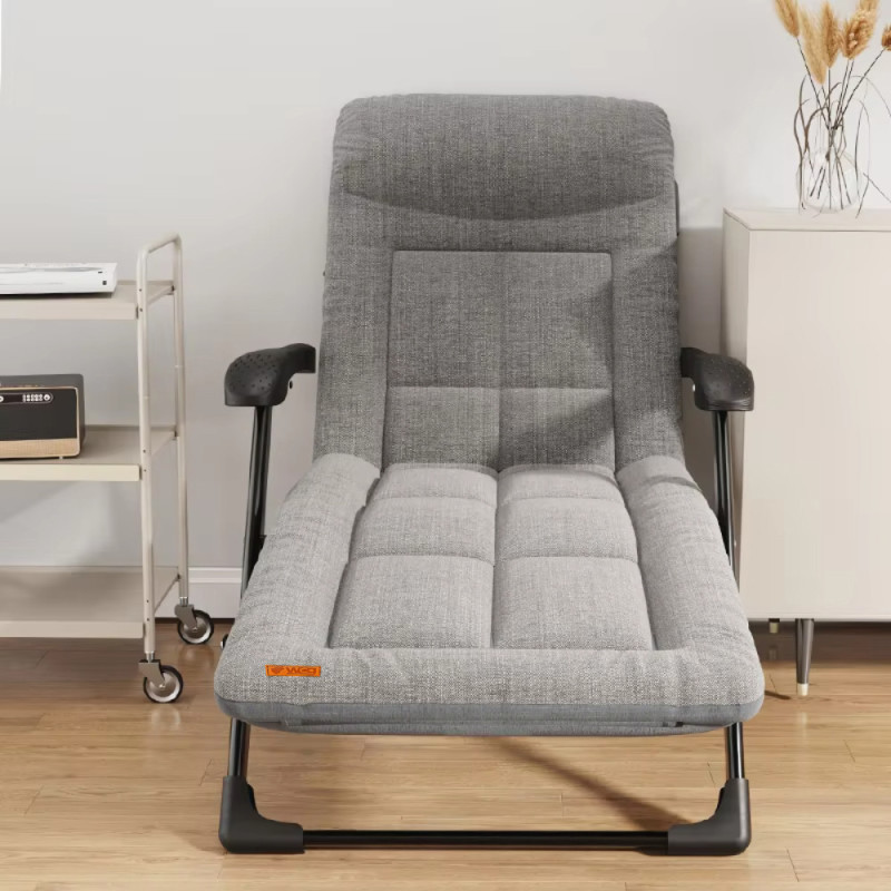 Розкладне крісло шезлонг садовий із подушкою WCG FCB-S08