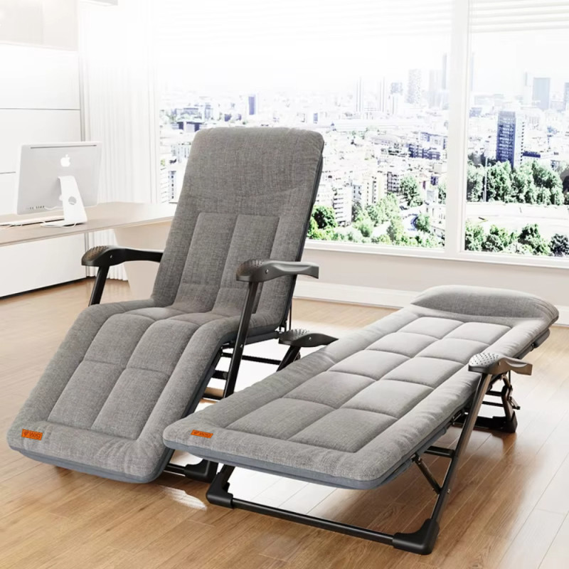 Розкладне крісло шезлонг садовий із подушкою WCG FCB-S08