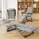 Розкладне крісло шезлонг садовий із подушкою WCG FCB-S08
