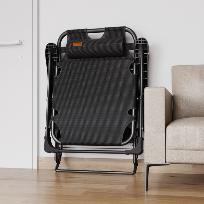 Раскладное кресло шезлонг садовый + матрас FCB-S07PM