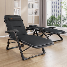 Раскладное кресло шезлонг садовый + матрас FCB-S07PM
