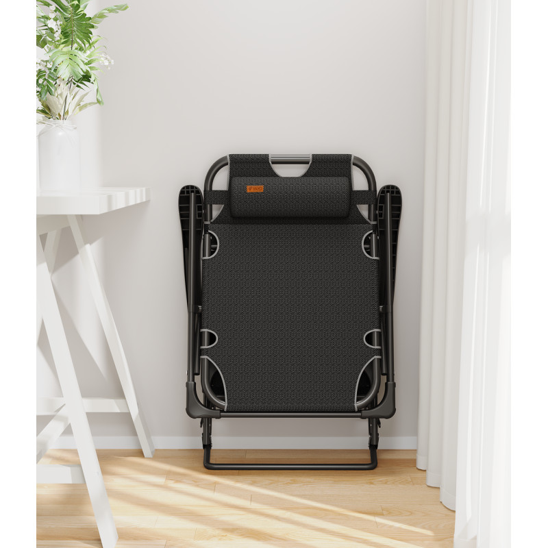 Раскладное кресло шезлонг садовый + матрас FCB-S07PM