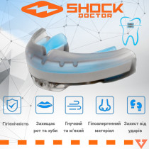 Капа Shock Doctor Ultra Braces під брекети доросла (вік 12+) Black (art. 4701-BK-AD) Капа Shock Doctor Ultra Braces під брекети доросла (вік 12+) Black (art. 4701-BK-AD)