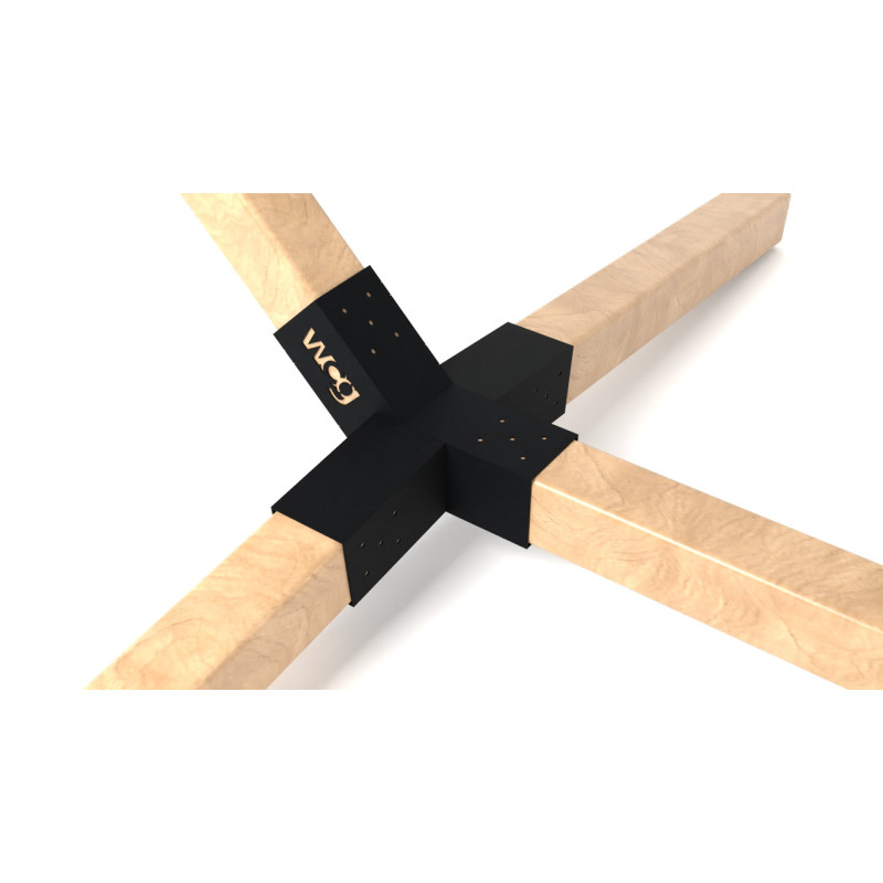 Комплект кронштейнів для гамака з брусів | Металеві з’єднувачі під брус 100×100 мм з опорною п’яткою