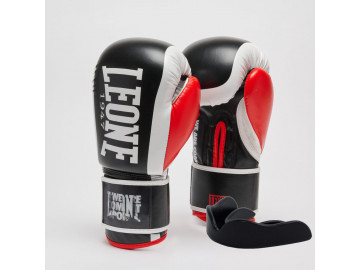 Боксерські рукавиці Leone GN333 LOGO WACS Black 12 унцій (капу в комплекті)