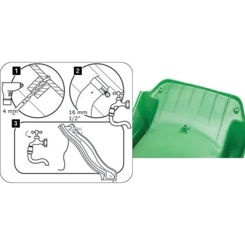 Горка детская пластиковая 2.2м Салатовая