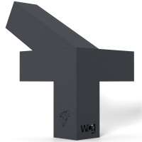 Кронштейн для соединения 3 брусьев 100×100 мм | Угол 30° (левая сторона, угловой монтаж + потолок)