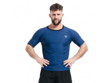 Чоловіча футболка RDX M1 з ефектом сауни Navy Blue L