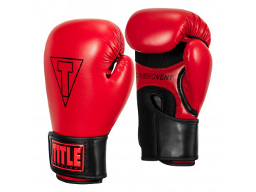 Боксерські рукавиці TITLE Boxing Vegan Gloves Red/Black 12 oz