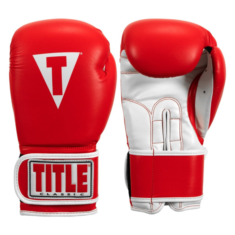 Боксерські рукавиці TITLE Classic Pro Style 3.0 Red/White 14 oz 