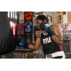 Боксерські рукавиці TITLE Boxing Dynamic Strike Black/Blue 14 oz (бинти 4м. у комплекті)