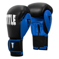 Боксерські рукавиці TITLE Boxing Dynamic Strike Black/Blue 14 oz