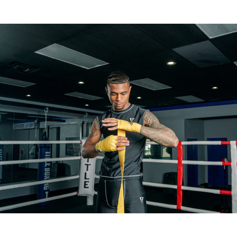 Бинти для боксу TITLE Boxing Mexican Style 180" Gold (4.5м.)