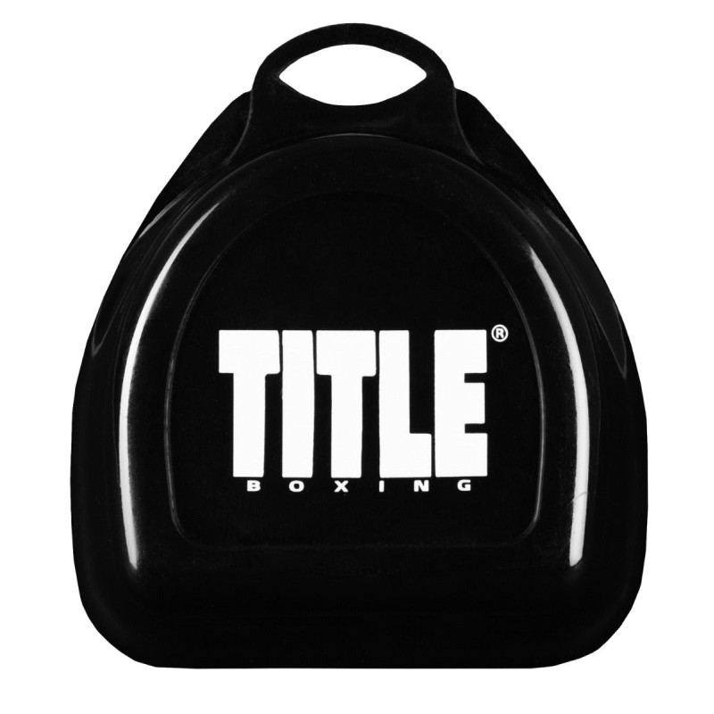 Капа TITLE Boxing Gel Triple-Shox 2.0 Black/Grey, Взрослая (возраст 11+), Гипоаллергенный полимер, гель Triple-Shox GEL, Односторонняя, Черно-серый