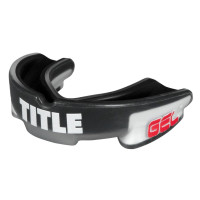 Капа TITLE Boxing Gel Triple-Shox 2.0 Black/Grey, Доросла (вік 11+), Гіпоалергенний полімер, гель Triple-Shox GEL, Одностороння, Чорно-сірий