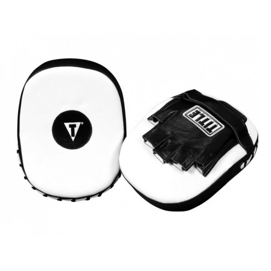 Лапи боксерські TITLE Boxing Cobra Leather Punch Mitts Black/White