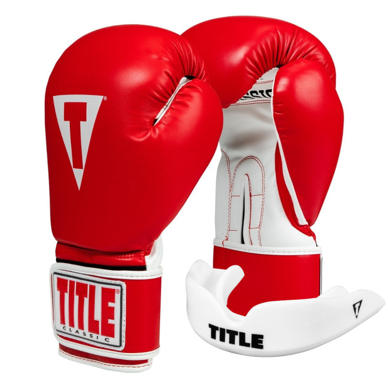 Боксерські рукавиці TITLE Classic Pro Style 3.0 Red/White 14 oz 
