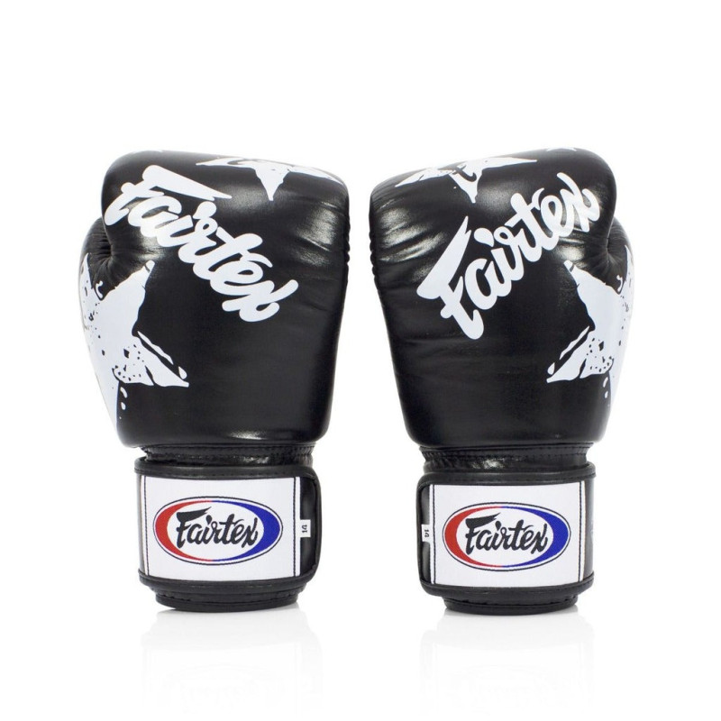 Боксерські рукавиці Fairtex BGV1 Nation Print Black 12 унцій (бинти в комплекті)