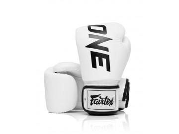 Боксерські рукавиці Fairtex BGV1-ONE (натуральна шкіра) White 14 унцій