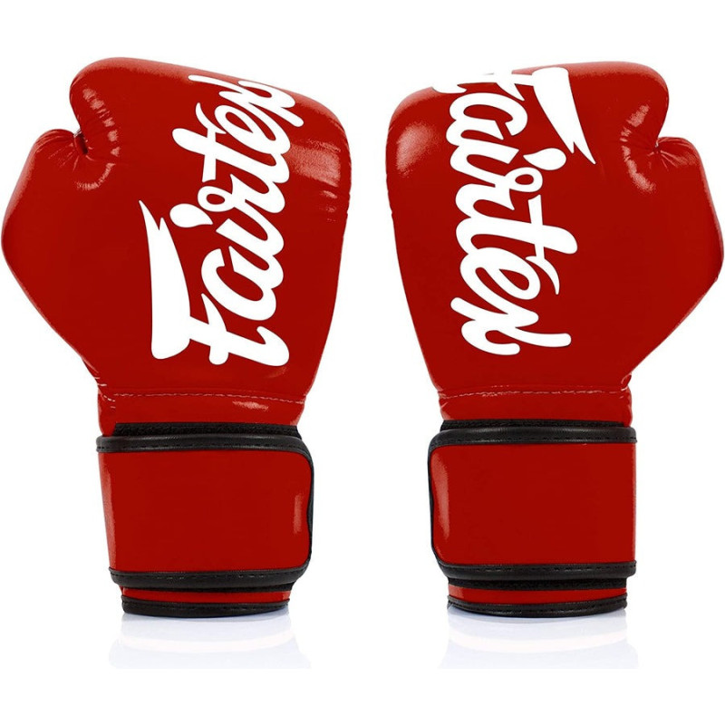 Боксерские перчатки Fairtex BGV14 Red (бинты в комплекте), 10 унций, Микрофибра, Красный