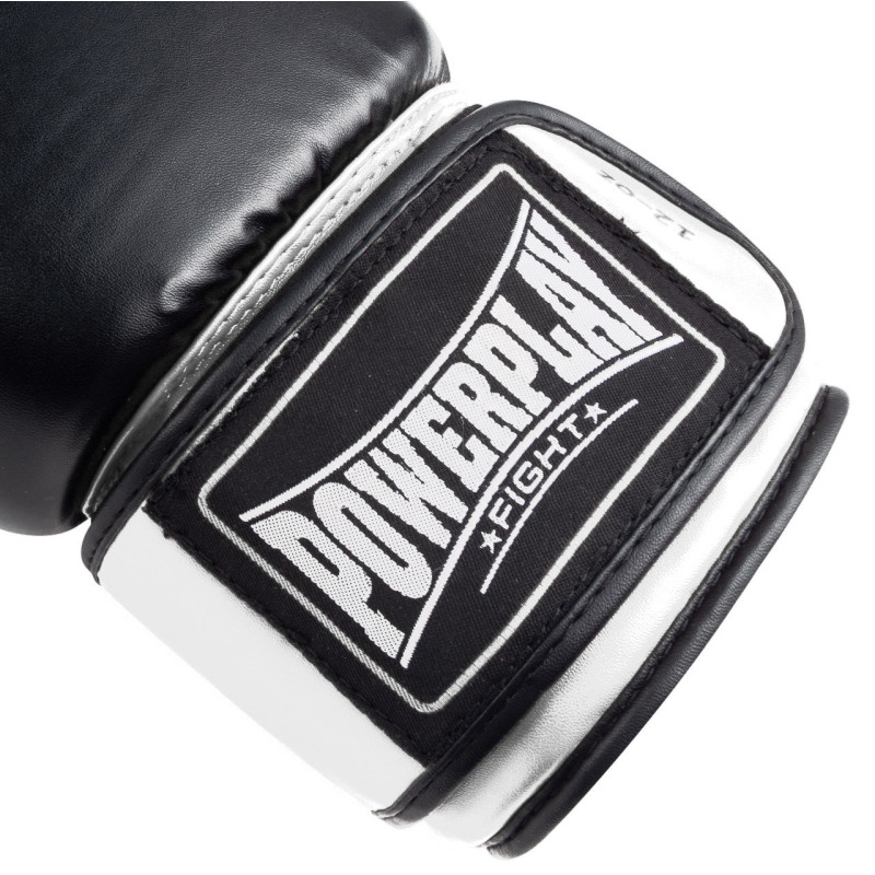 Боксерські рукавиці PowerPlay 3004 Classic Чорно-Білі 14 унцій