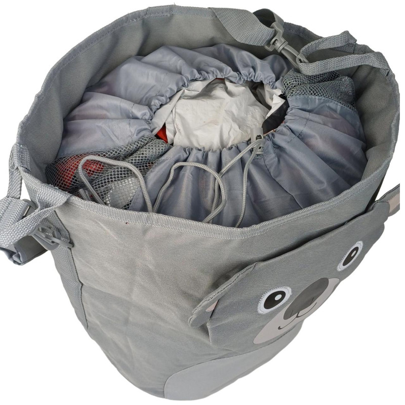 Вместительная детская сумка для игрушек 35L LS серая