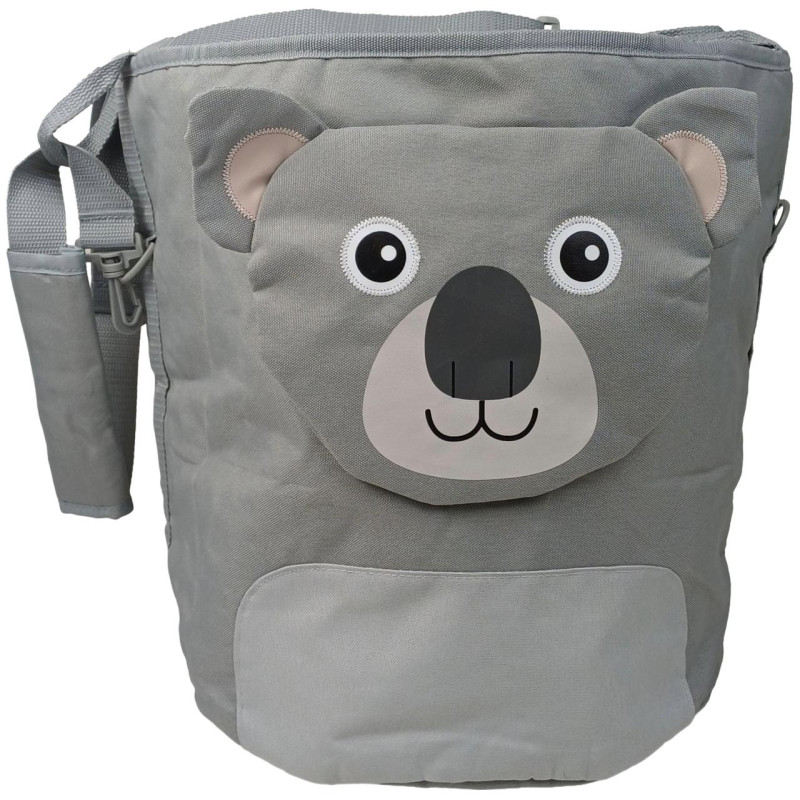 Вместительная детская сумка для игрушек 35L LS серая